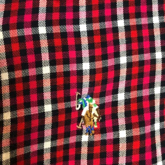US Polo Assn red checkered gingham plaid shirt - Picture 5 of 5